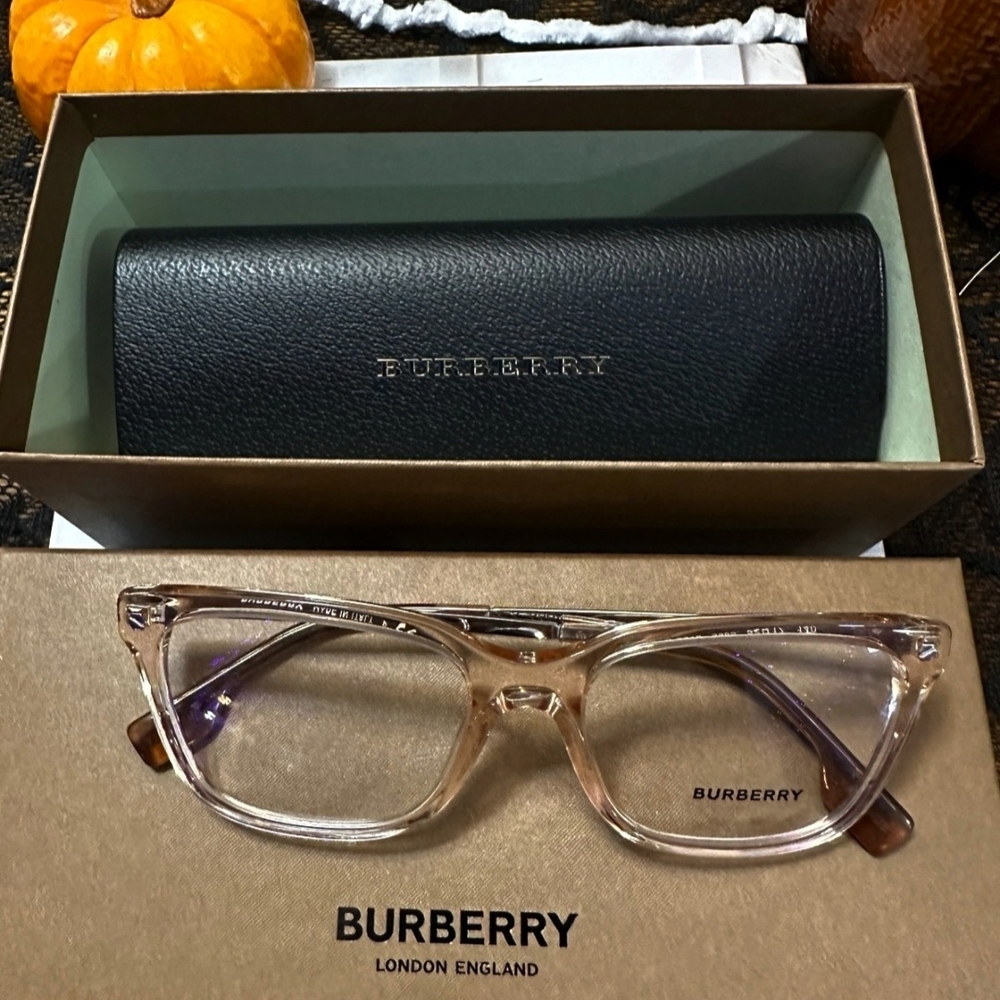 Burberry Women's Pink And Silver EyeGlasses